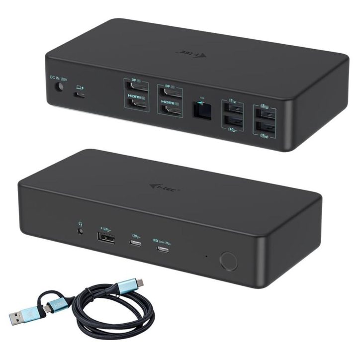 i-tec USB 3.0 / USB-C / Thunderbolt 3 Professional Dual 4K Display…