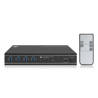 ACT Conmutador KVM USB-C/HDMI 4K a 60 Hz de 2 puertos
