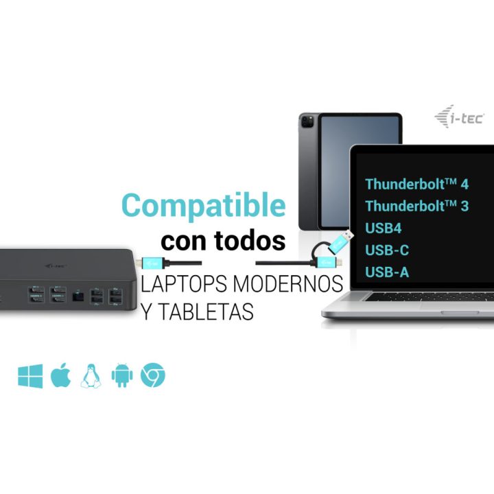 Estação de acoplamento profissional i-tec USB 3.0 / USB-C /…