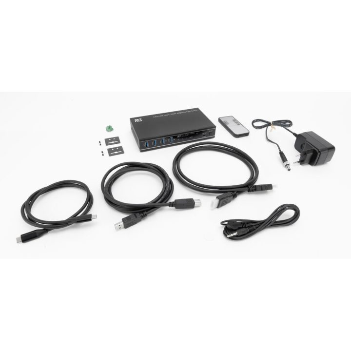 ACT 2-Port USB-C/HDMI 4K @ 60 Hz KVM Switch