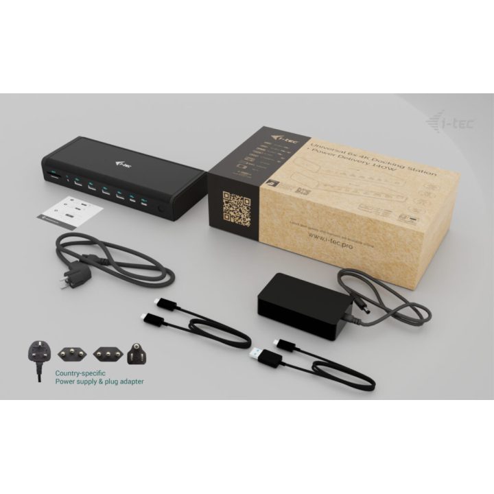 i-tec Universal 6x 4K/60Hz Display Docking Station + Power Delivery…