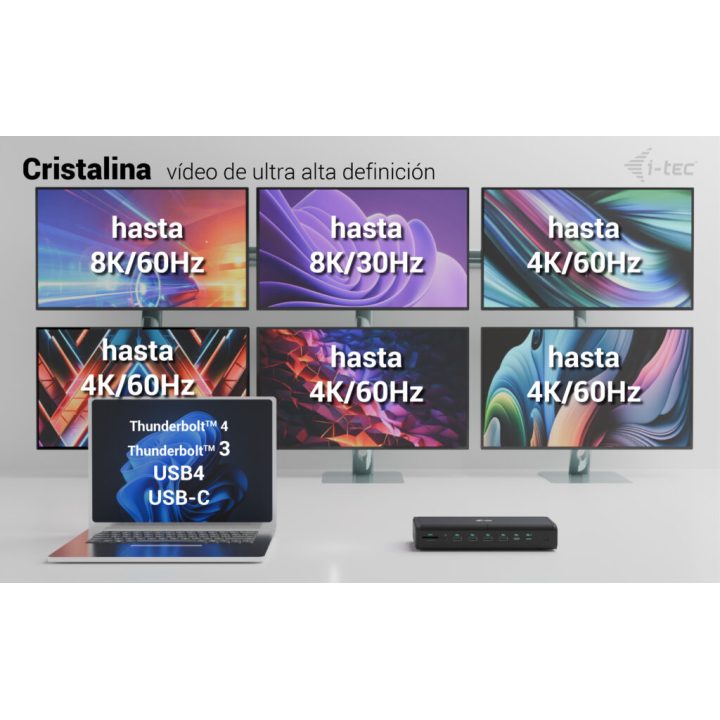 i-tec Universal 6x 4K/60Hz Display Docking Station + Power Delivery…