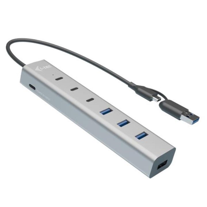 i-tec USB-C/USB-A Charging Metal HUB 7 port (3x USB-C, 4x USB-A)