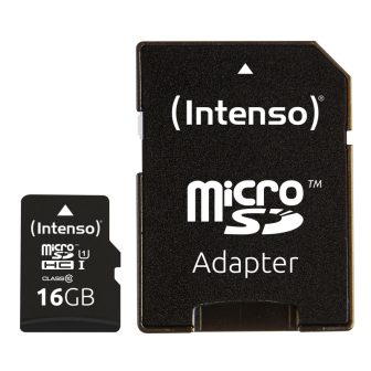 Intenso 16GB UHS-i CL10 Micro SD Memory Card + SD Adapter (3423470)