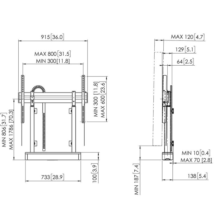 Vogel's Impulso eléctrico - para pantalla LCD - 50 mm/s, UE - negro -…