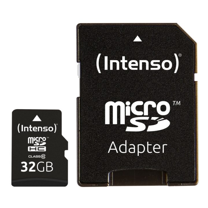 Intenso 32GB CL10 Micro SD Memory Card + SD Adapter (3413480)