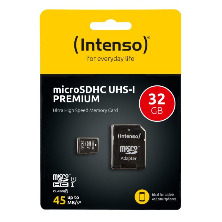 Cartão de memória micro SD Intenso 16GB UHS-i CL10 + adaptador SD…