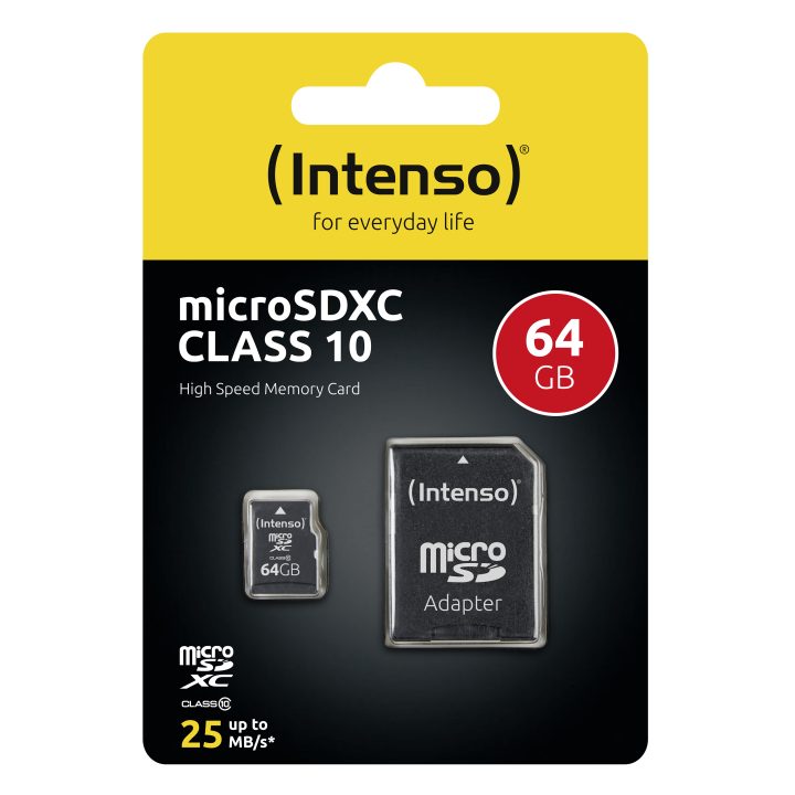 Intenso 32GB CL10 Micro SD Memory Card + SD Adapter (3413480)