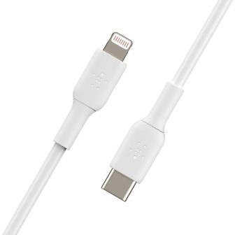 Cable Lightning a USB-C Belkin 2m-macho-macho-blanco - trenzado…
