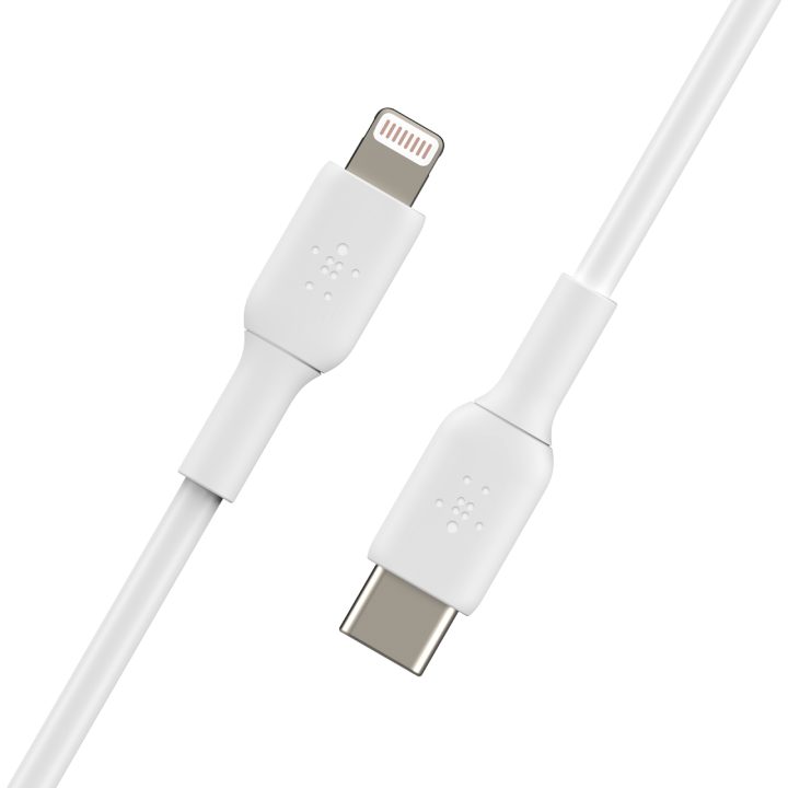 Cable Lightning a USB-C Belkin 2m-macho-macho-blanco - trenzado…