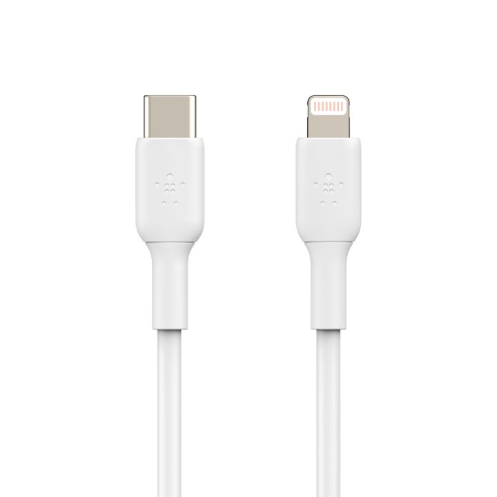 Cable Lightning a USB-C Belkin 2m-macho-macho-blanco - trenzado…