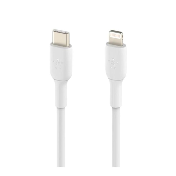 Cable Lightning a USB-C Belkin 2m-macho-macho-blanco - trenzado…