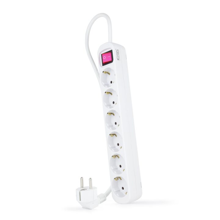 Nanocable Regleta de enchufes de 6 tomas con interruptor, 1.4 metros…