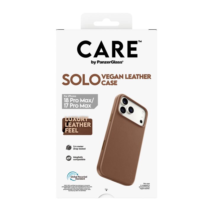 PanzerGlass CARE™ by ® Solo Vegan Leather Case Brown w. MagSafe…