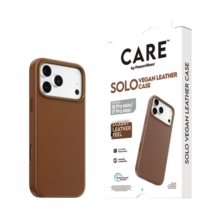 PanzerGlass CARE™ by ® Solo Vegan Leather Case Brown w. MagSafe…