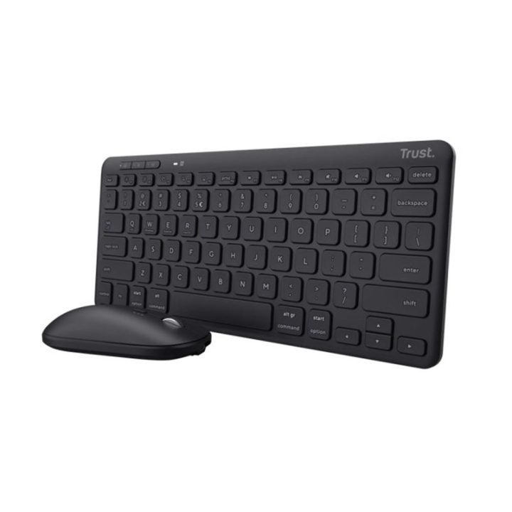 Trust Lyra Keyboard Mouse Included Home Bluetooth QWERTY Spanish Black