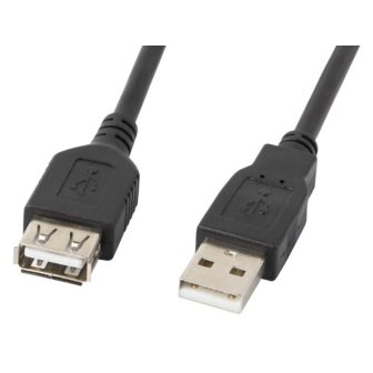 Cabo de extensão Lanberg USB 2.0 macho fêmea 0.7m preto…