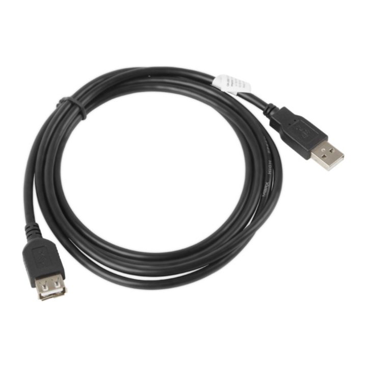 Cable alargador Lanberg USB 2.0 macho hembra 0.7m negro…