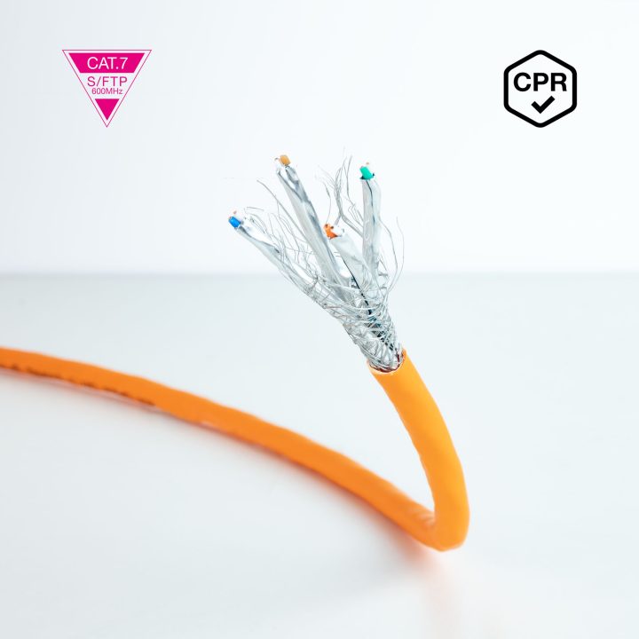 Nanocable Cabo de Rede CAT.7 LSZH SFTP PIMF AWG23, Laranja, 100 m