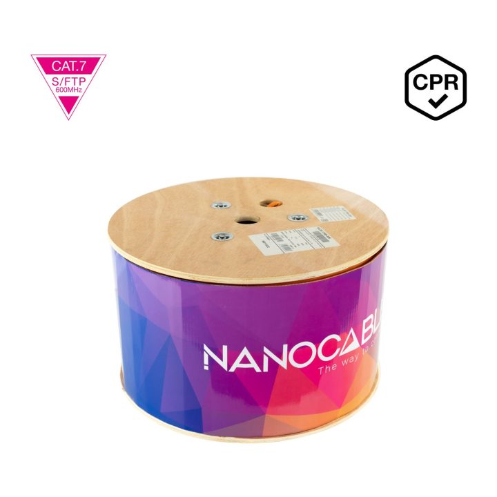 Nanocable CAT.7 LSZH SFTP PIMF AWG23 Network Cable, Orange, 100 m