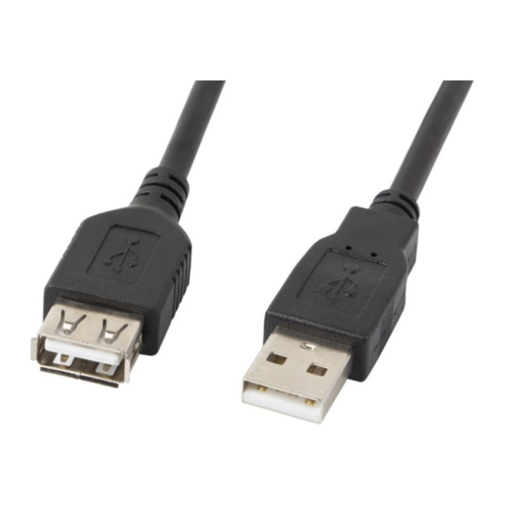 Cable alargador Lanberg USB 2.0 macho hembra 0.7m negro…