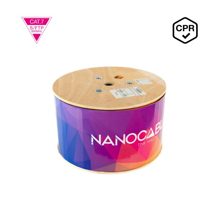 Nanocable CAT.7 LSZH SFTP PIMF AWG23 Network Cable, Orange, 100 m