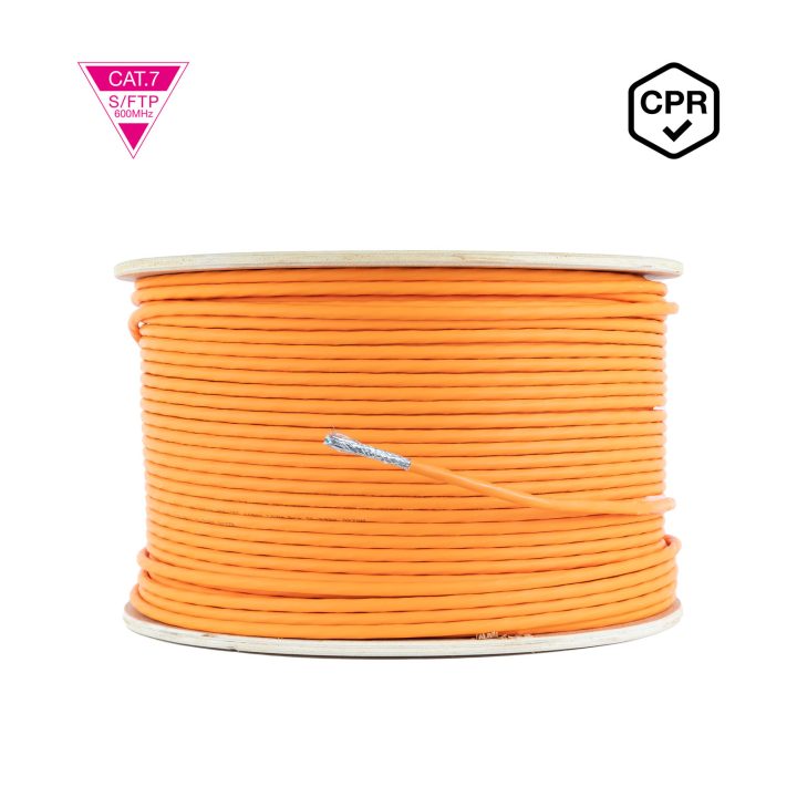 Nanocable Cable de Red CAT.7 LSZH SFTP PIMF AWG23, Naranja, 100 m
