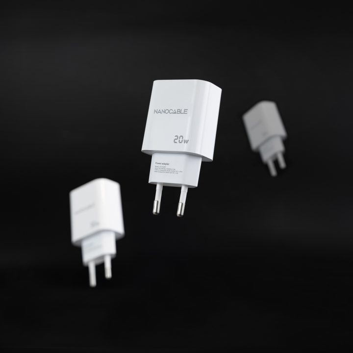 Nanocable USB-C/PD + USB-A/QC 20W Charger, White
