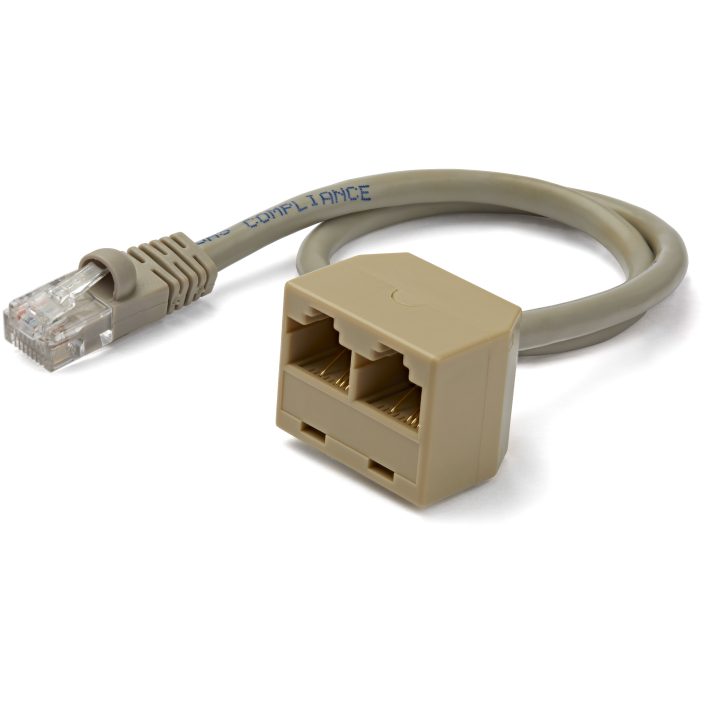StarTech.com Cabo Adaptador Divisor Splitter RJ45 2 em 1 - Fêmea para…