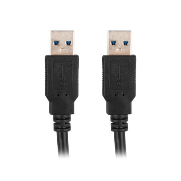 Cabo USB 3.0 Lanberg 0.5m-macho-macho-negro (CA-USBA-30CU-0005-BK)