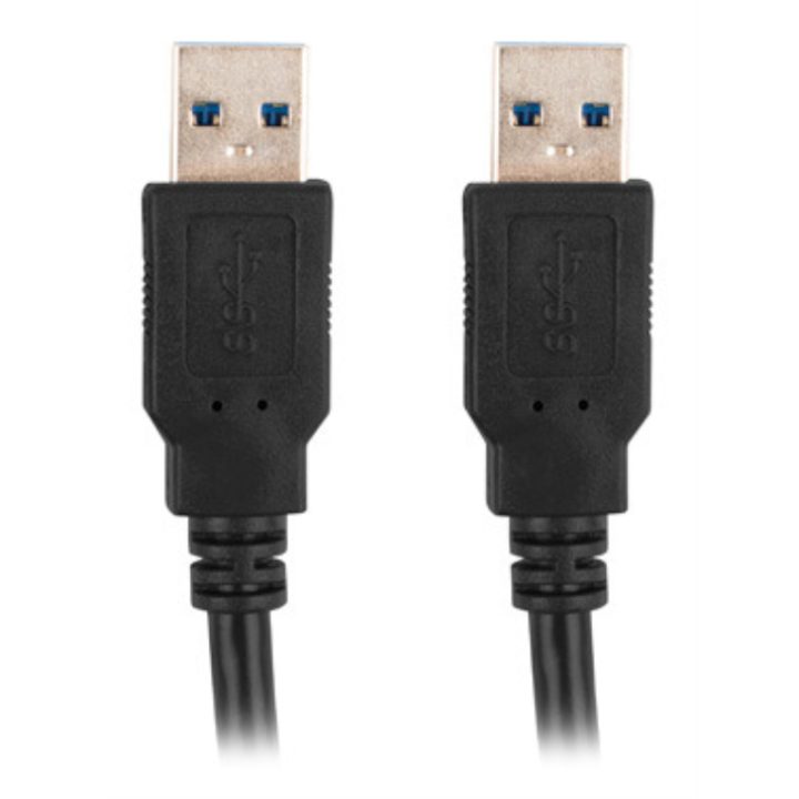 Cable USB 3.0 Lanberg 0.5m-macho-macho-negro (CA-USBA-30CU-0005-BK)