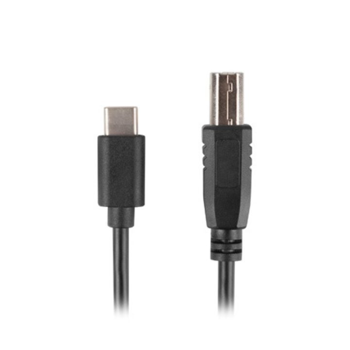 Cable USB-C a USB 2.0 tipo b Lanberg 1.8m-macho-macho-negro…