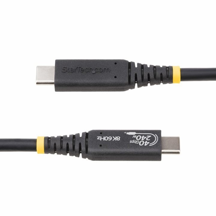 StarTech.com 50cm USB4 Cable - USB-IF Certified USB-C Cable 40Gbps -…