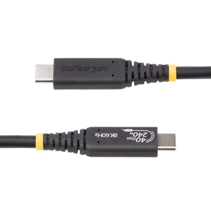 StarTech.com Cable USB4 de 50cm - Cable USB-C Certificado USB-IF…
