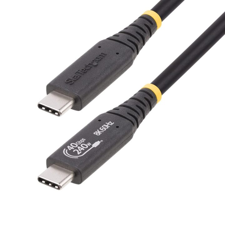 StarTech.com 50cm USB4 Cable - USB-IF Certified USB-C Cable 40Gbps -…