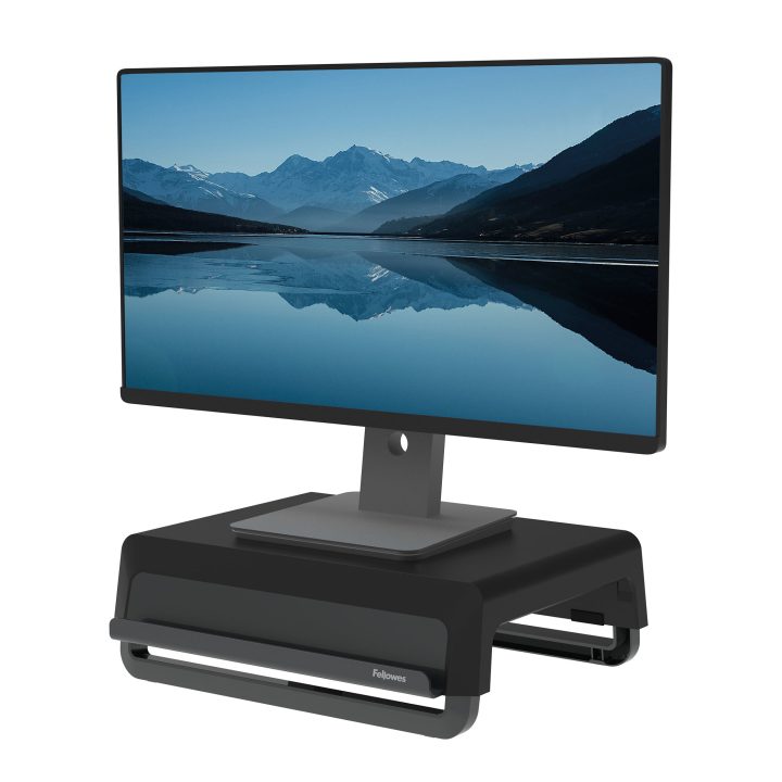 Fellowes 100016560 suporte para monitor de secretária Preto, Cinzento