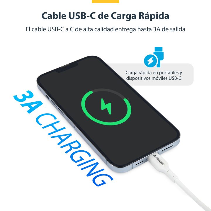 StarTech.com Cable de Carga USB-C de 3m - Cable de Carga USB Tipo C…