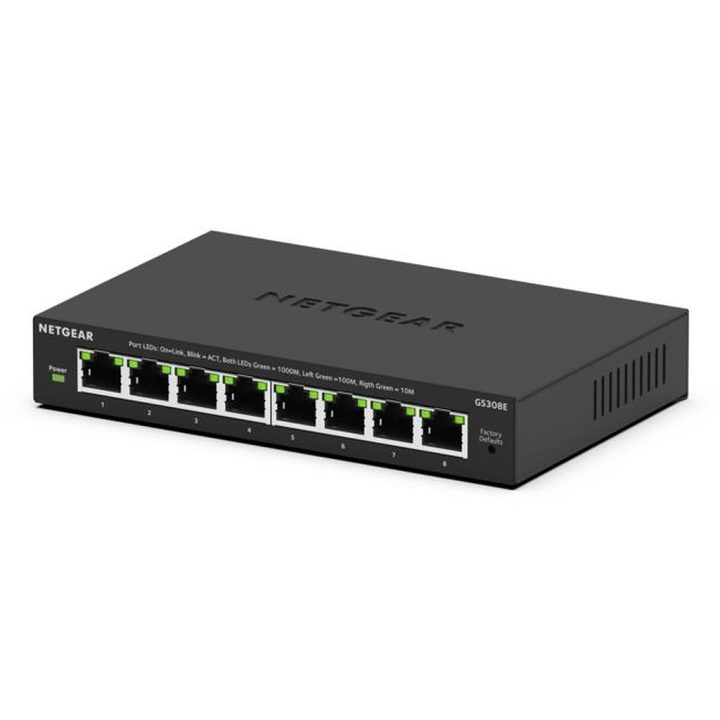 NETGEAR GS308E Managed L2/L3 Gigabit Ethernet (10/100/1000) Black