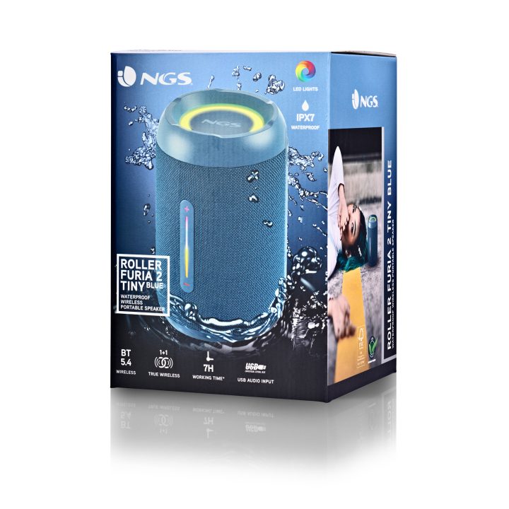 NGS ROLLER FURIA 2 TINY Portable Stereo Speaker Blue 10 W