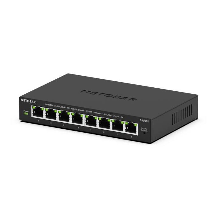 NETGEAR GS308E Managed L2/L3 Gigabit Ethernet (10/100/1000) Black