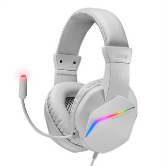 Mars Gaming MH122 Branco, Auscultadores Gaming FRGB Over Ear com…