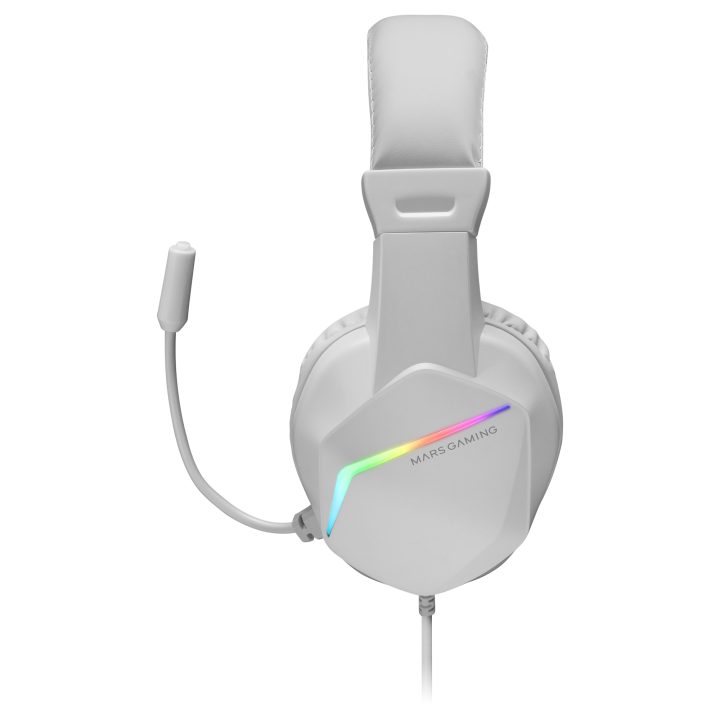 Mars Gaming MH122 White, FRGB Over-Ear Gaming Headset with…