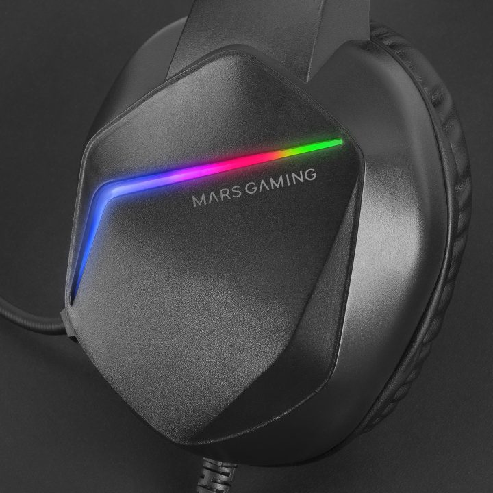 Mars Gaming MH122 Blanco, Cascos Gaming FRGB Over Ear con Micrófono…