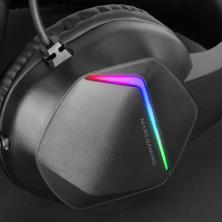 Mars Gaming MH122 Blanco, Cascos Gaming FRGB Over Ear con Micrófono…