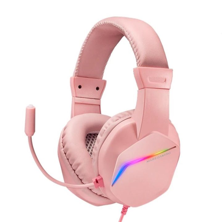 Mars Gaming MH122 White, FRGB Over-Ear Gaming Headset with…
