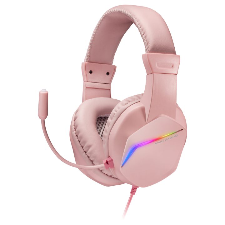 Mars Gaming MH122 White, FRGB Over-Ear Gaming Headset with…