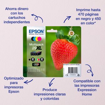 Epson Strawberry Singlepack Cyan 29XL Claria Home Ink