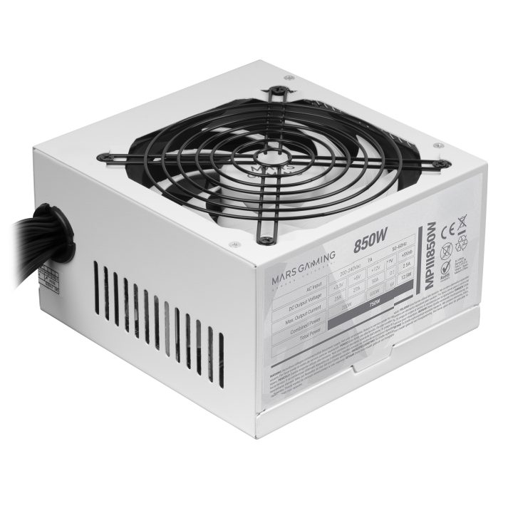 Mars Gaming MPIII850, PC ATX Power Supply 850W, 5-Year Warranty, 85%…