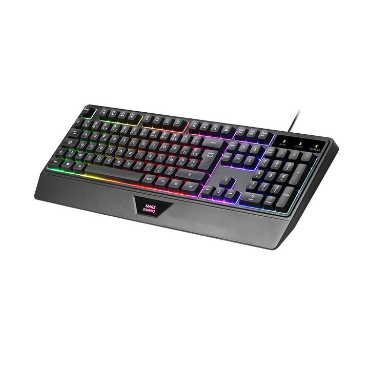Mars Gaming MCP124, Combo Gaming 3en1, Teclado Ergonómico H-Mech LED…