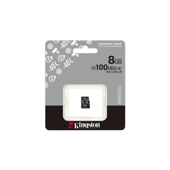 Kingston Technology Tarjeta 8GB microSDHC Industrial C10 A1 pSLC…